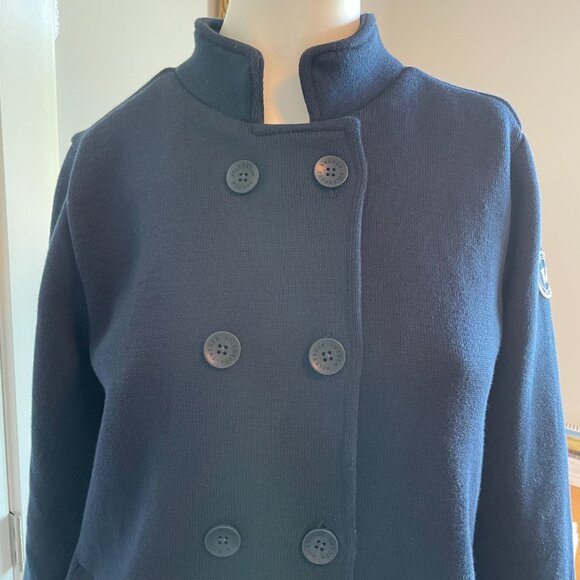 Holebrook Sweden Josefina Original Windproof Double Breasted Knit Jacket Navy S - Picture 10 of 16